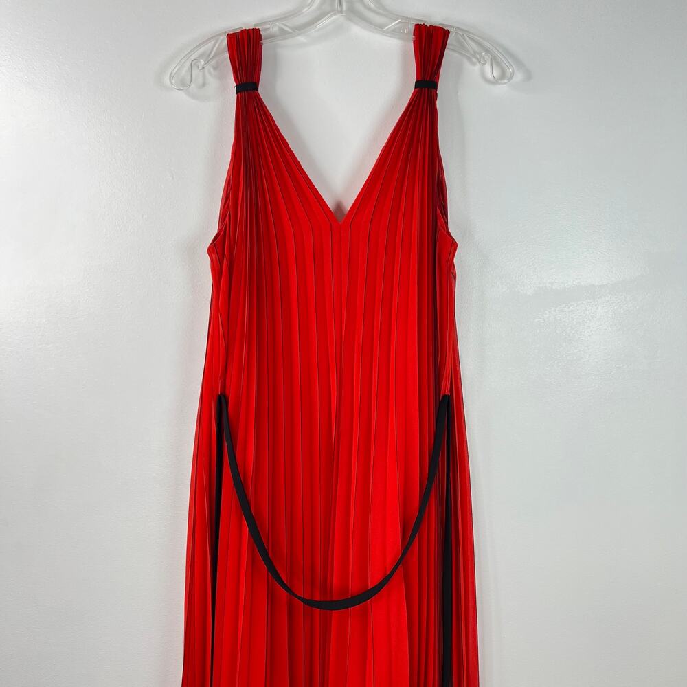 Ted Baker London Women Maleeta High/Low Red Dress Sleeveless Formal Flowy Size 4 - Picture 11 of 16